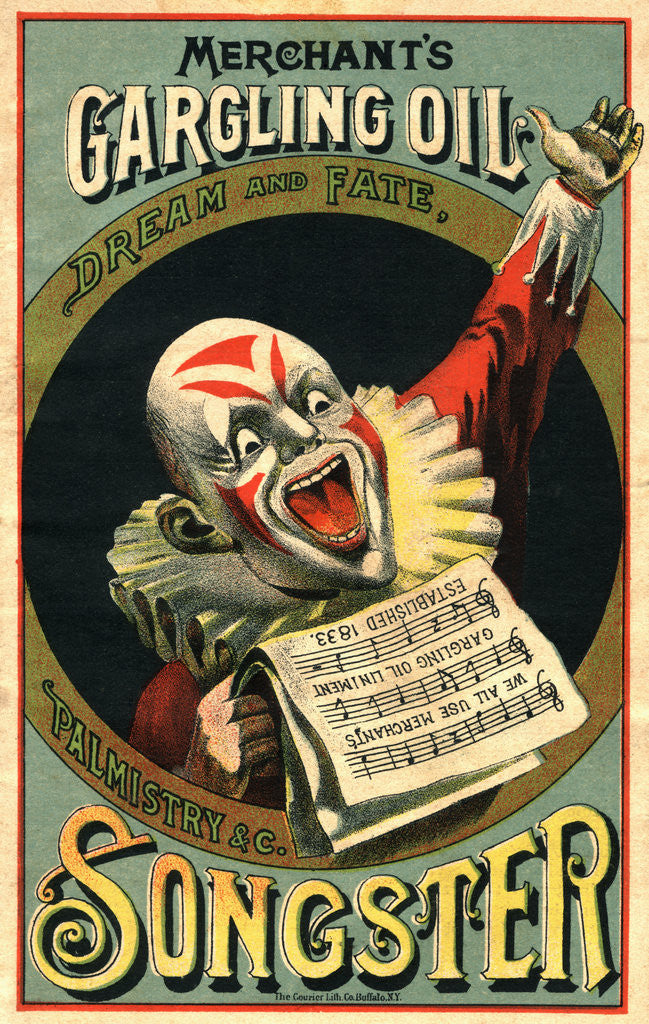 Detail of Merchant's Gargling Oil Advertisement Booklet Cover by Anonymous