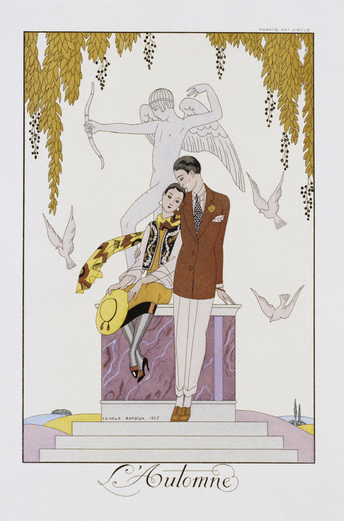 Detail of L'Automne Poster by Georges Barbier