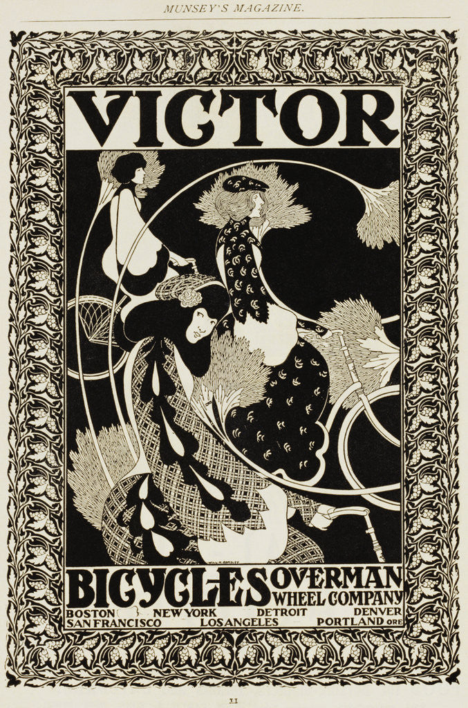 Detail of Victor Bicycles Advertisement by William H. Bradley