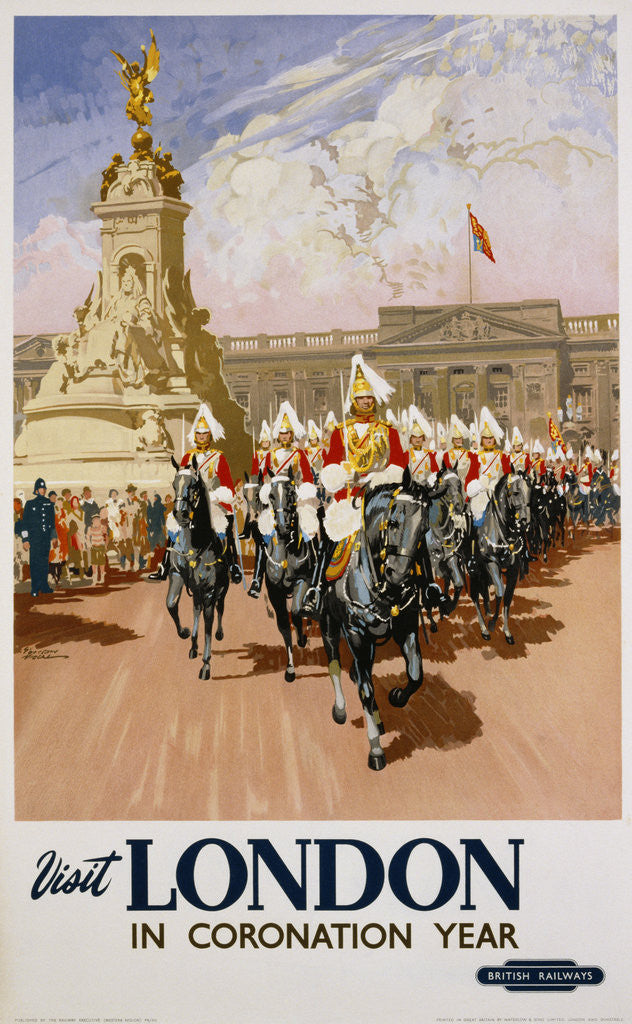 Detail of Visit London in Coronation Year Poster by Anonymous