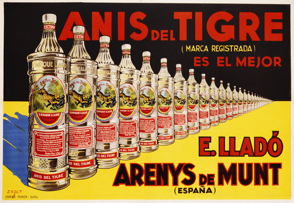 Detail of Anis Del Tigre Alcoholic Beverage Poster by Zsolt