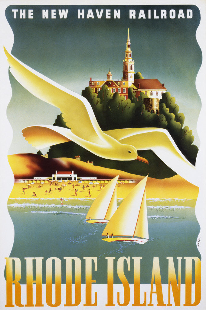 Detail of Rhode Island Poster by Ben Nason