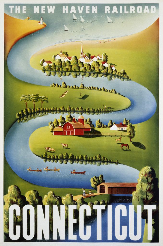 Detail of Connecticut Poster by Ben Nason