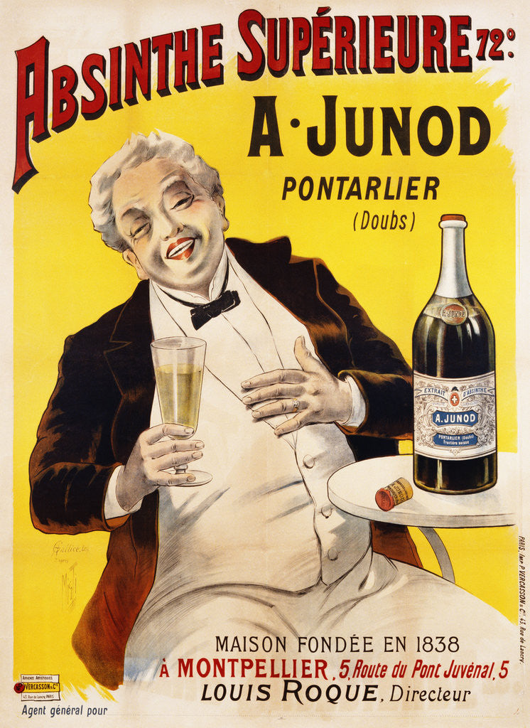 Detail of Absinthe Superieure Beverage Poster by Anonymous