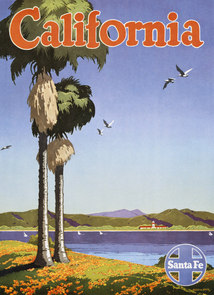 Detail of California Poster by Oscar Bryn