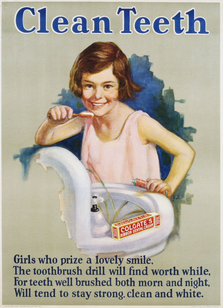 Detail of Clean Teeth Poster by Anonymous