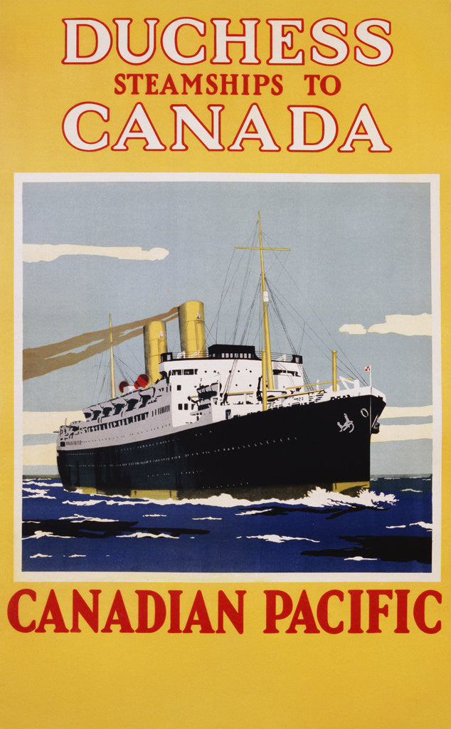Detail of Duchess Steamships to Canada Poster by Corbis