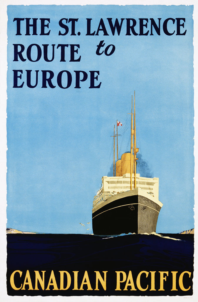 Detail of The St. Lawrence Route to Europe Poster by Anonymous