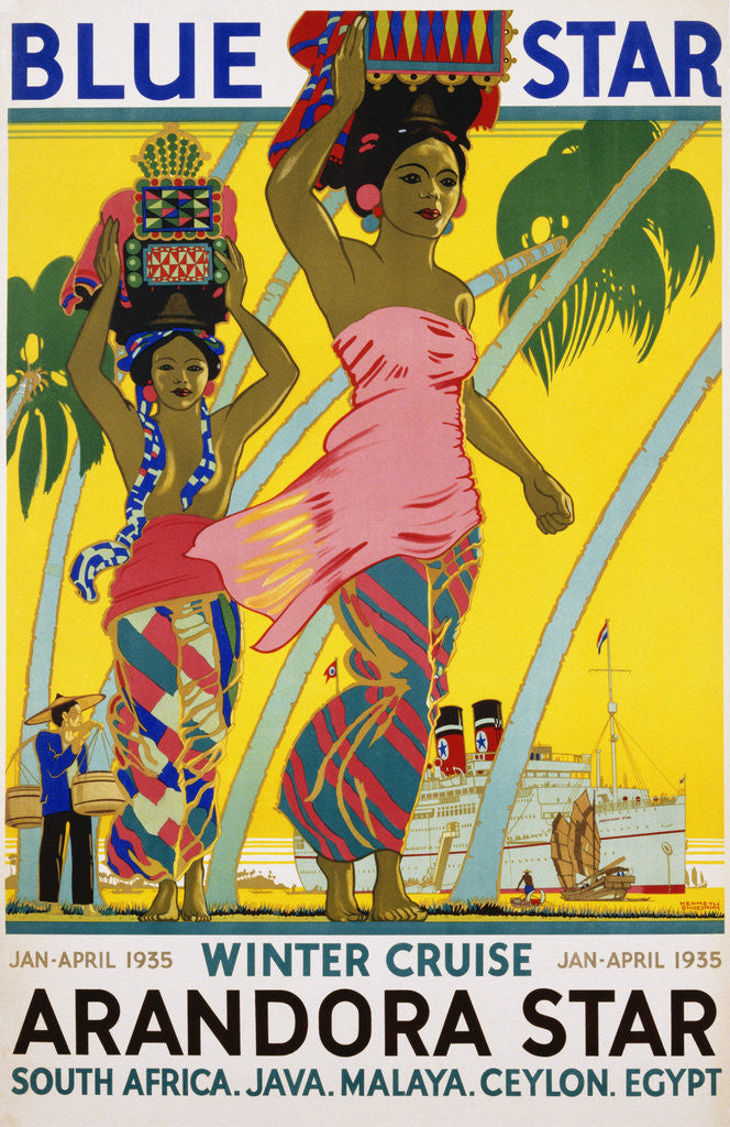 Detail of Blue Star Arandora Star Poster by Kenneth Shoesmith