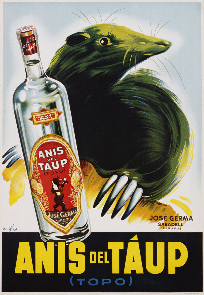 Detail of Anis del Taup Poster by A. Gil