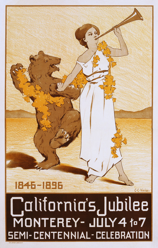 Detail of California's Jubilee Poster by Calthea Campbell Vivian