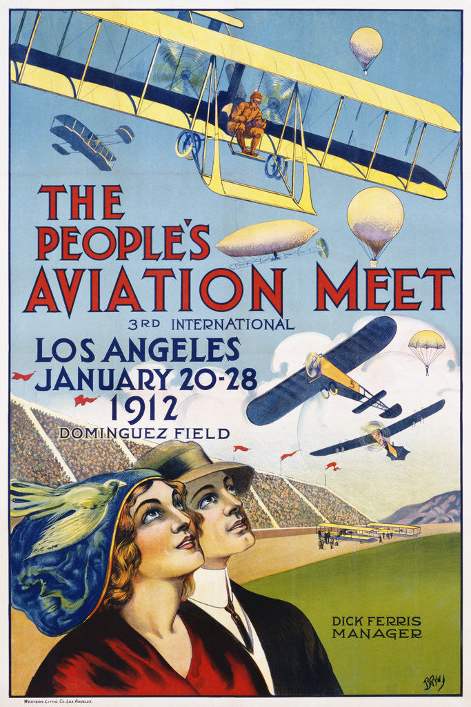 Detail of The People's Aviation Meet Poster by Corbis