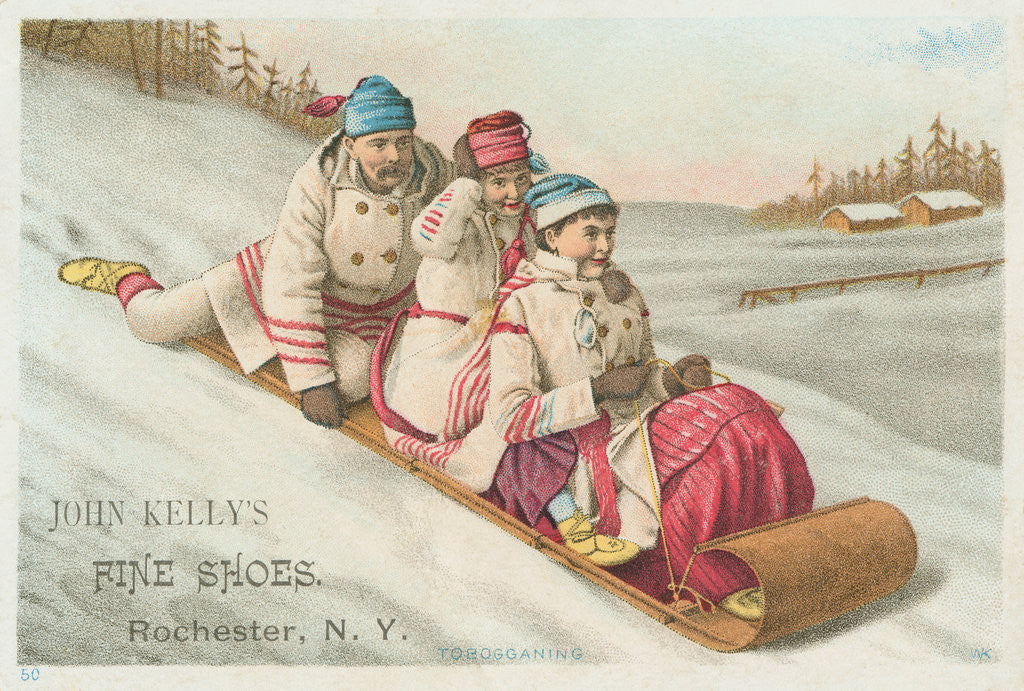 Detail of John Kelly Fine Shoes Victorian Trading Card Advertisement by Anonymous