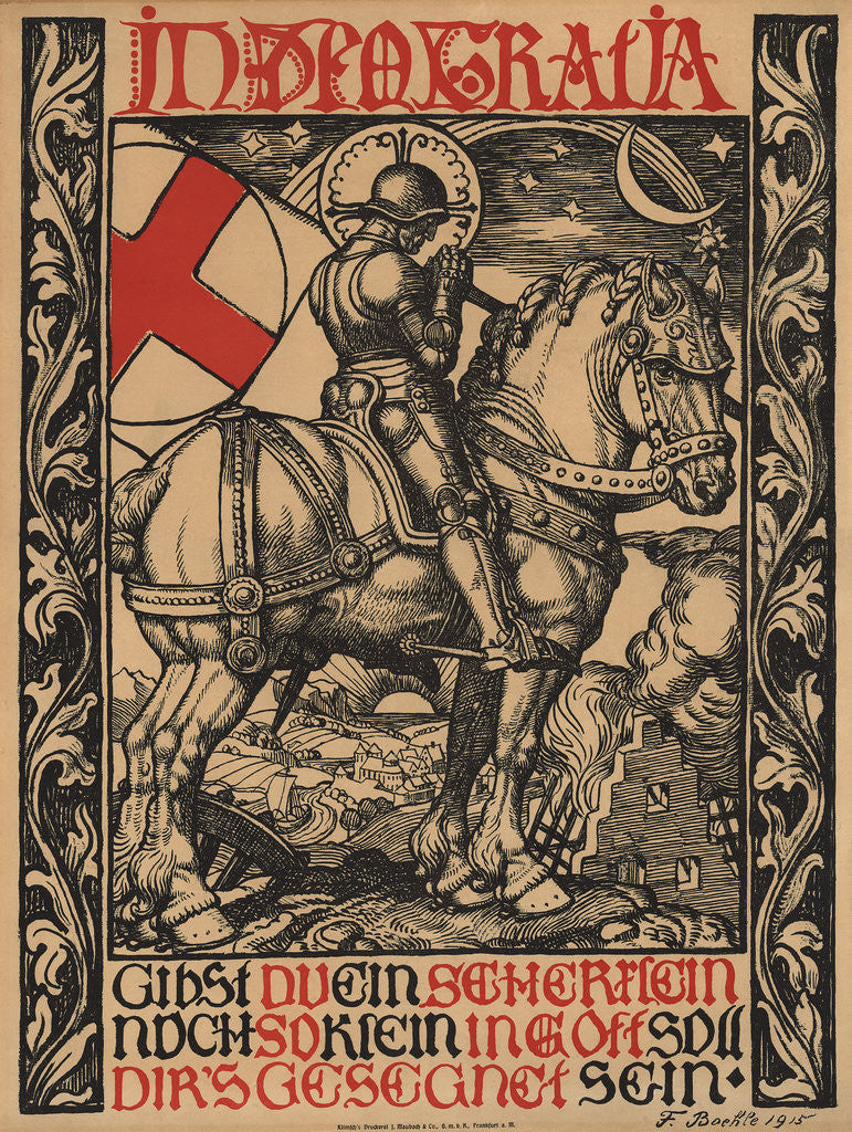 Detail of In Deo Gratia World War I Poster by Fritz Boehle