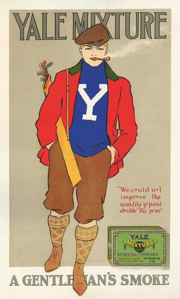 Detail of Yale Mixture: A Gentleman's Smoke Poster by Anonymous