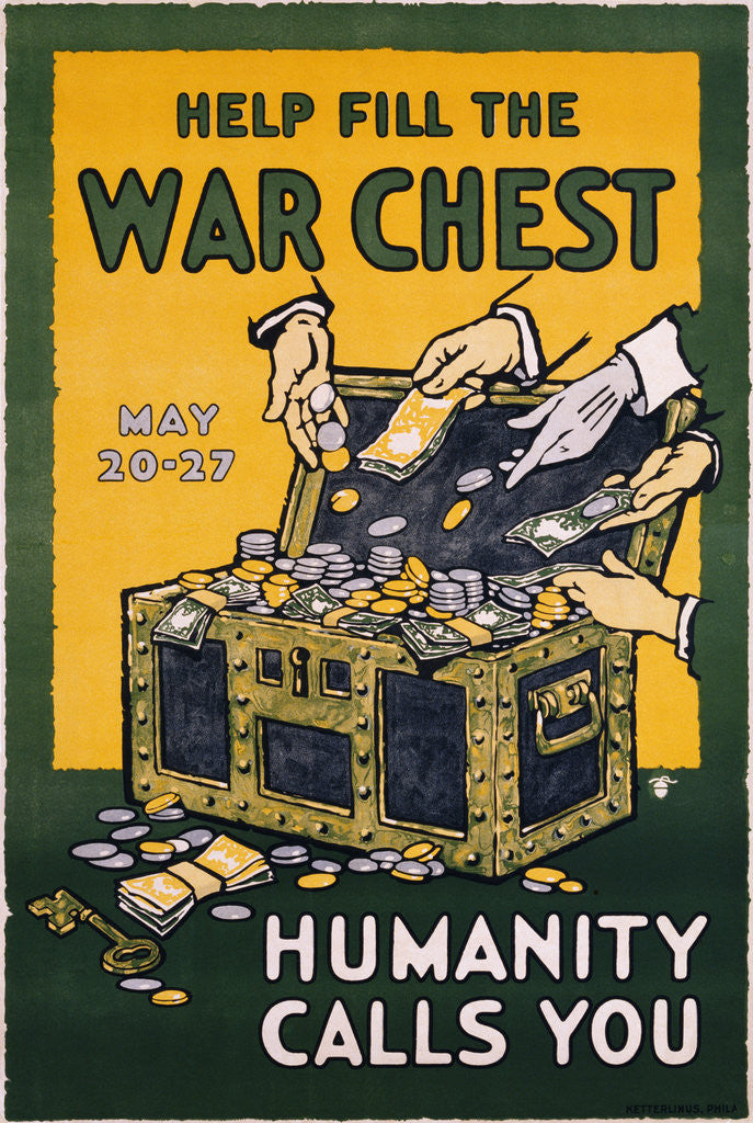 Detail of Help Fill the War Chest Poster by Anonymous