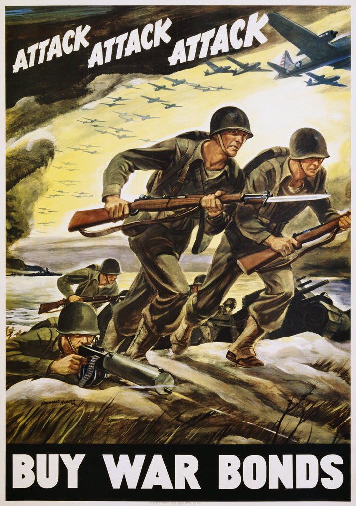 Detail of Buy War Bonds Poster by Ferdinand Warren