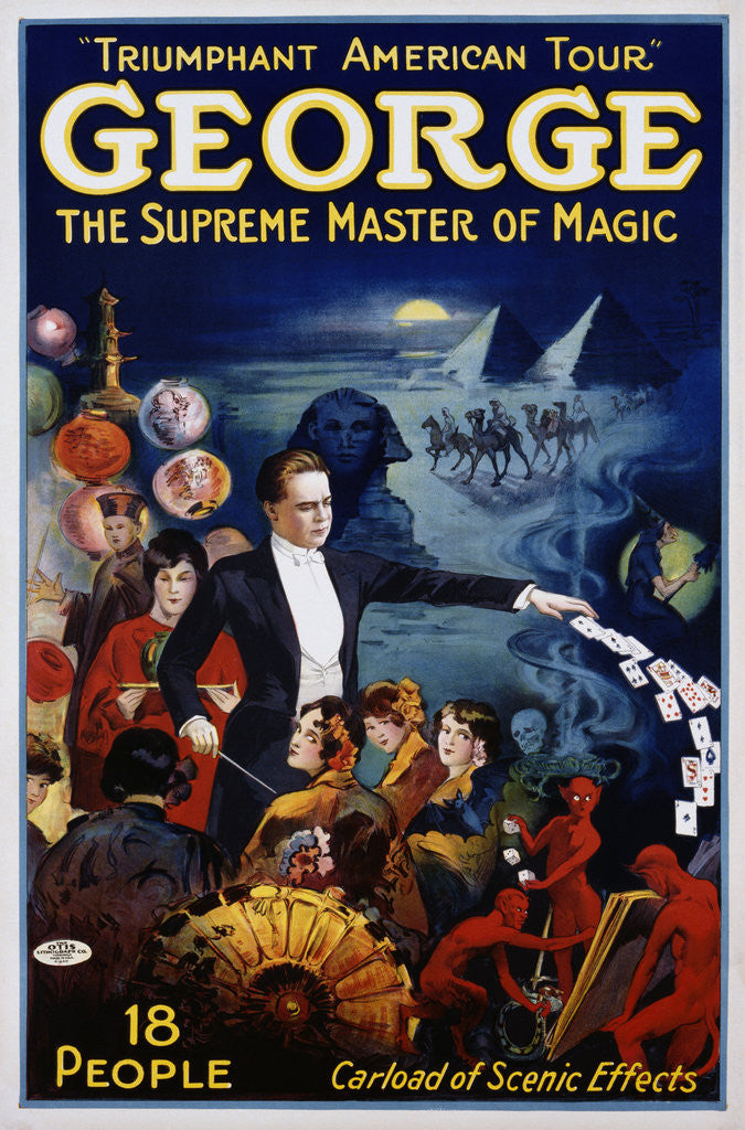 Detail of George The Supreme Master of Magic Poster by Corbis