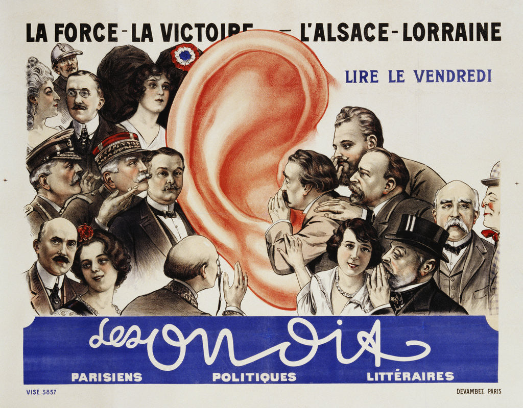 Detail of Les Onoit Newspaper Illustration by Anonymous