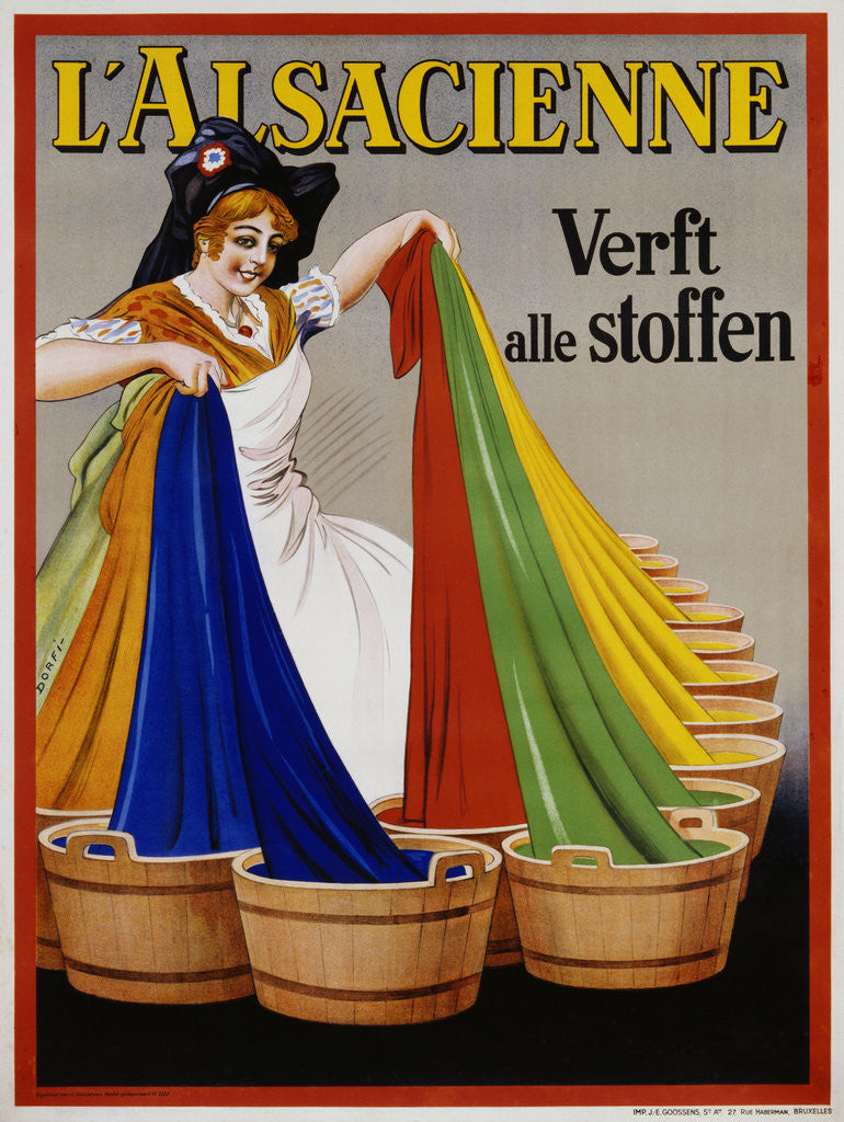 Detail of L'Alsacienne: Verft alle Stoffen Poster by Anonymous