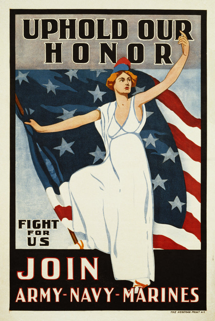 Detail of Uphold Our Honor, Join Army-Navy-Marines Poster by Anonymous