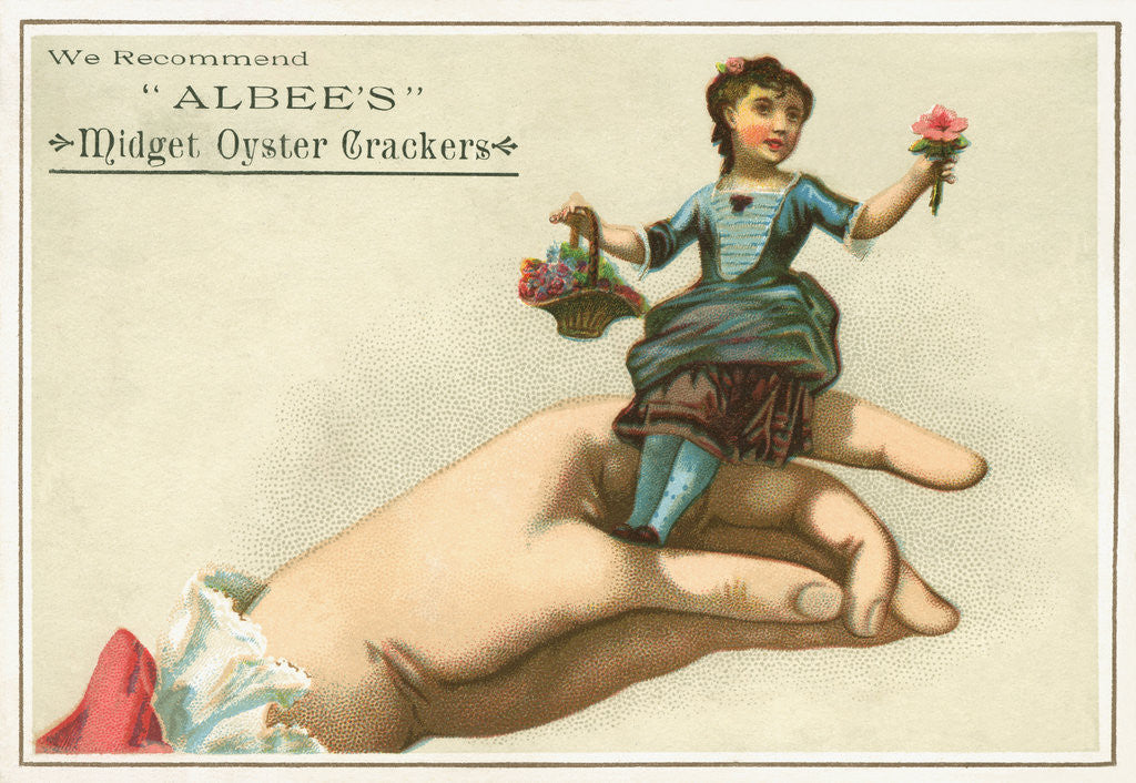 Detail of Albee's Midget Oyster Crackers Trade Card by Corbis