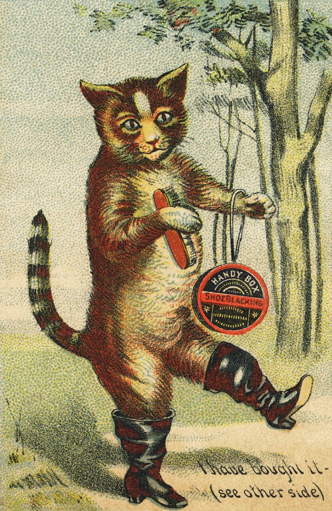 Detail of I have bought it Handy Box Shoe Blacking Trade Card by Anonymous