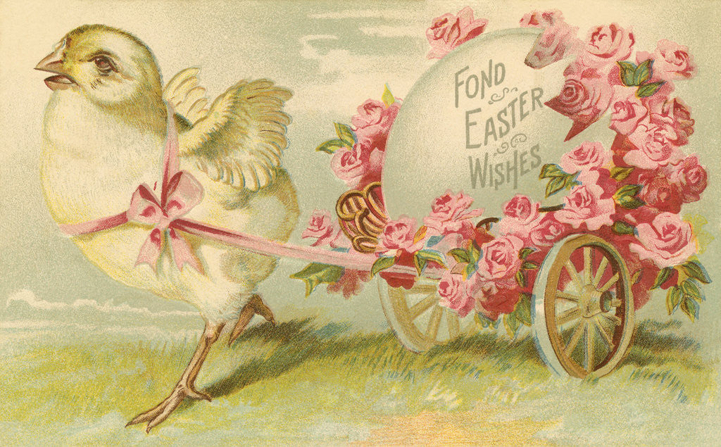 Detail of Fond Easter Wishes Postcard by Corbis