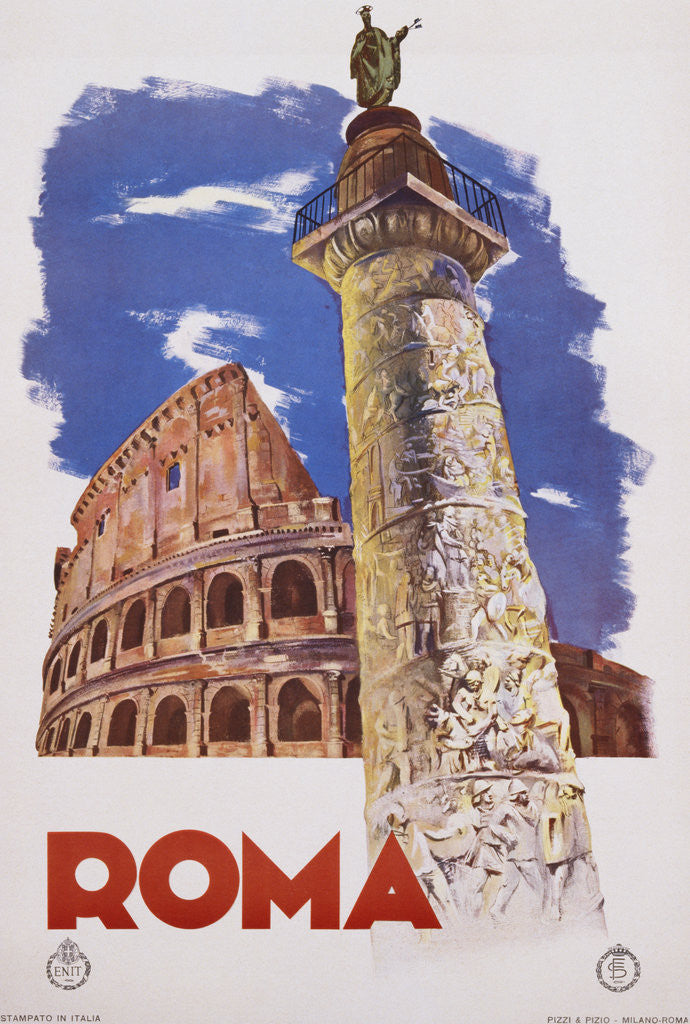 Detail of Roma Travel Poster by Corbis