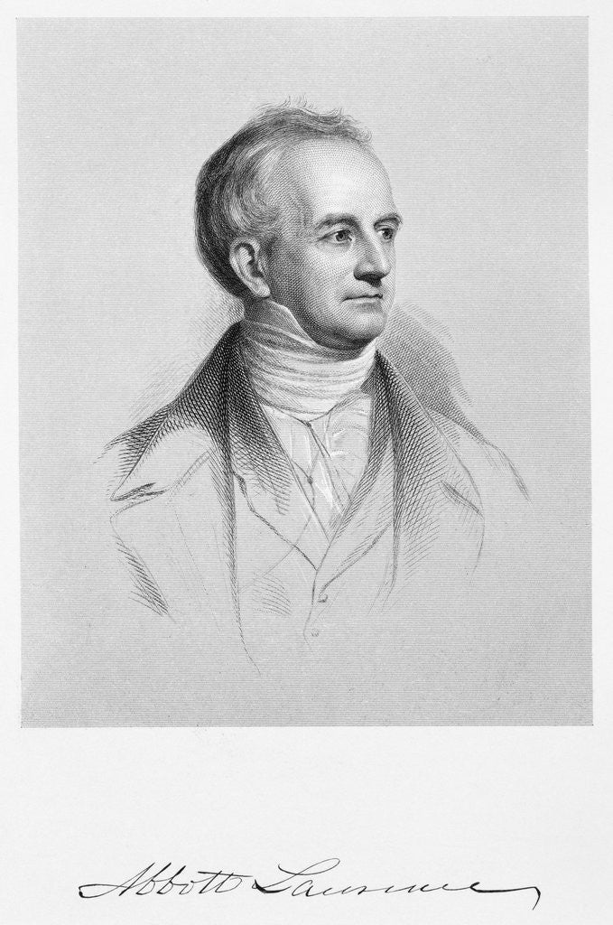 Detail of Portrait Engraving of Abbott Lawrence by Anonymous