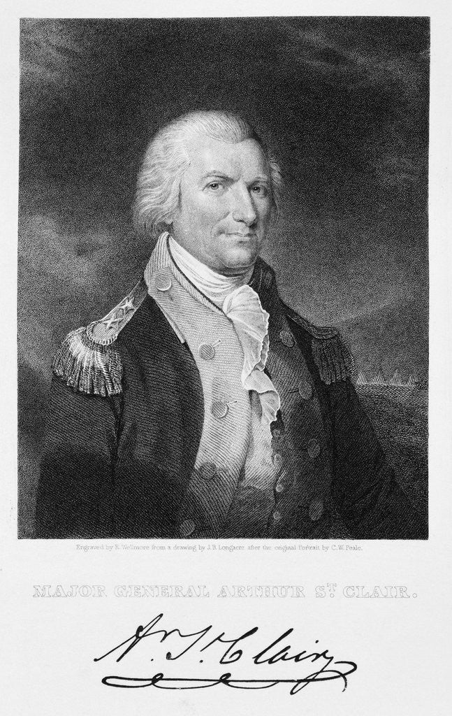Detail of Portrait Engraving of Major General Arthur St. Clair by Anonymous