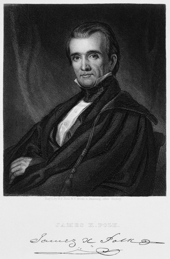 Detail of James Knox Polk by Henry Bryan Hall