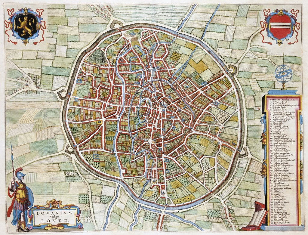 Detail of Lovanium Map of Louvain by Jan Blaeu