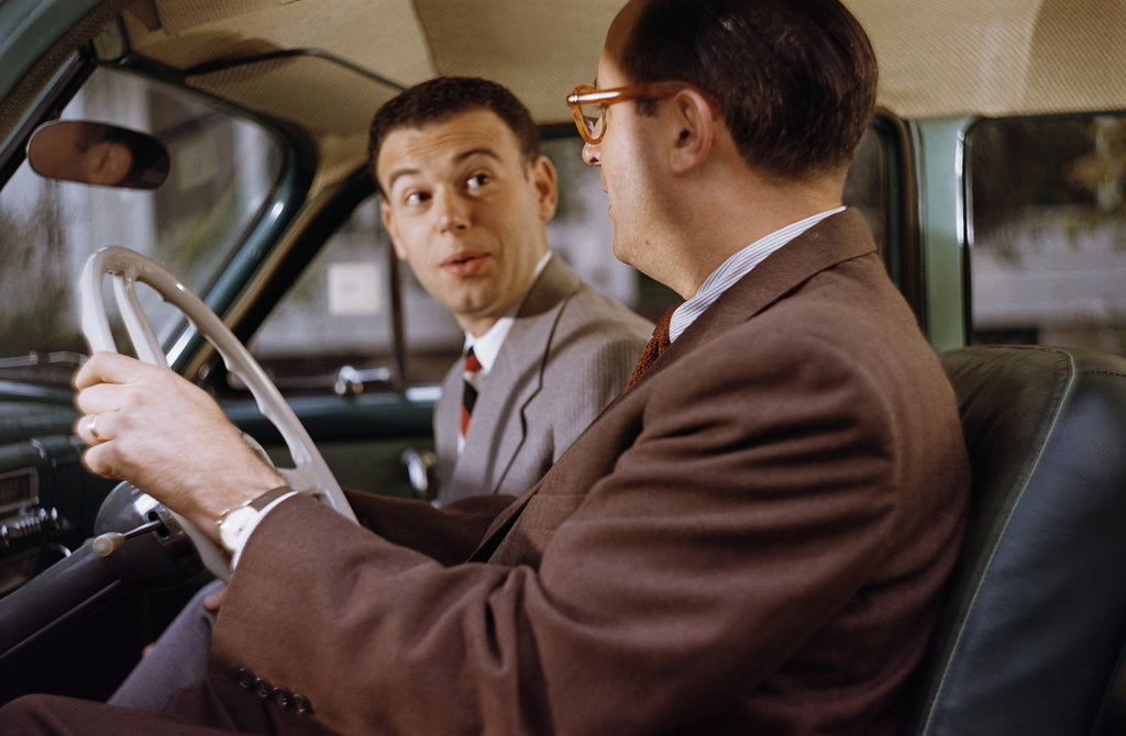 Detail of Businessmen Carpooling to Work by Anonymous