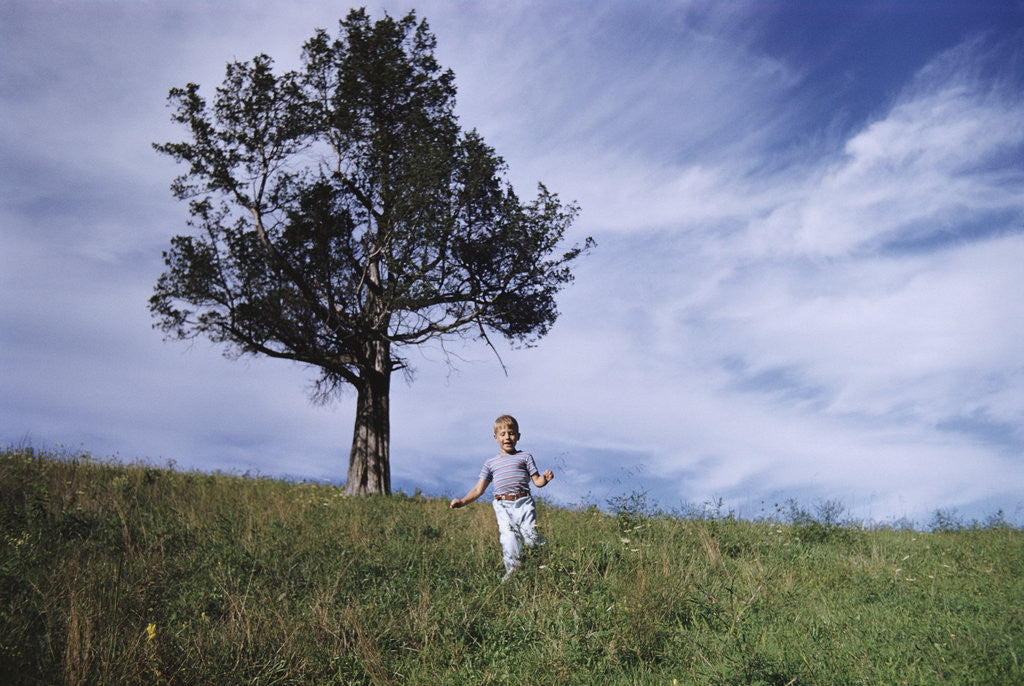 Detail of Boy Running Down Hill by Anonymous