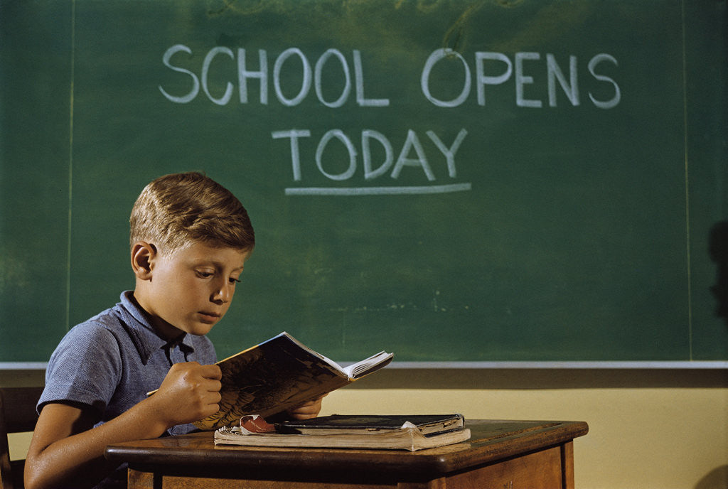 Detail of First Day of School by Anonymous