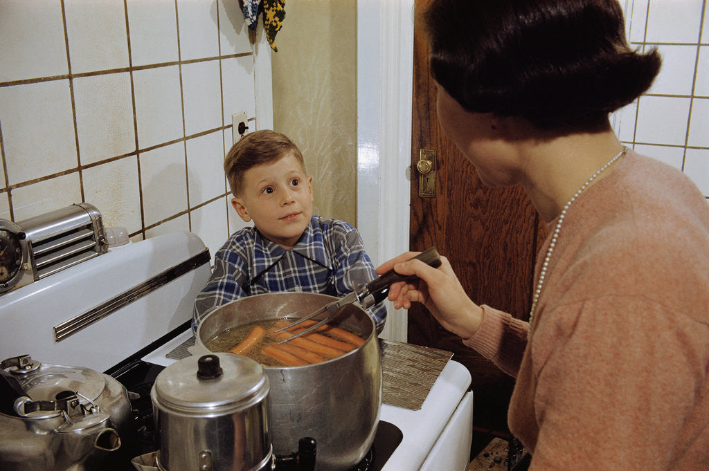 Detail of Boy Waiting for a Hot Dog by Anonymous
