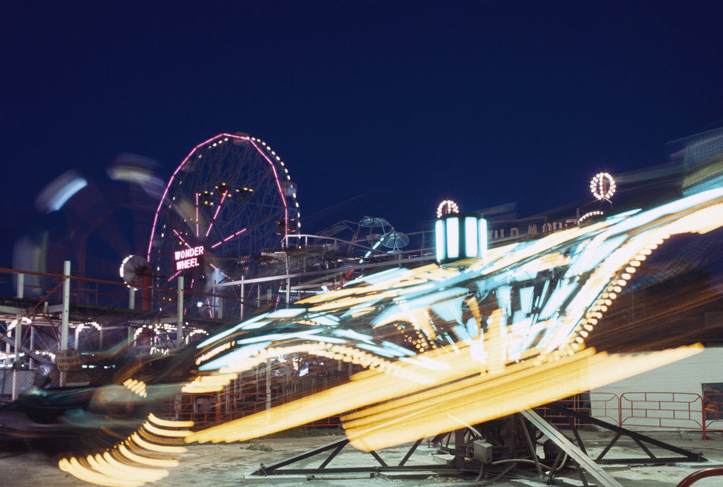 Detail of Coney Island at Night by Anonymous
