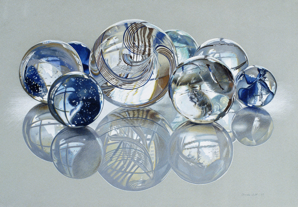 Detail of Glassies Marbles XIV by Charles Bell