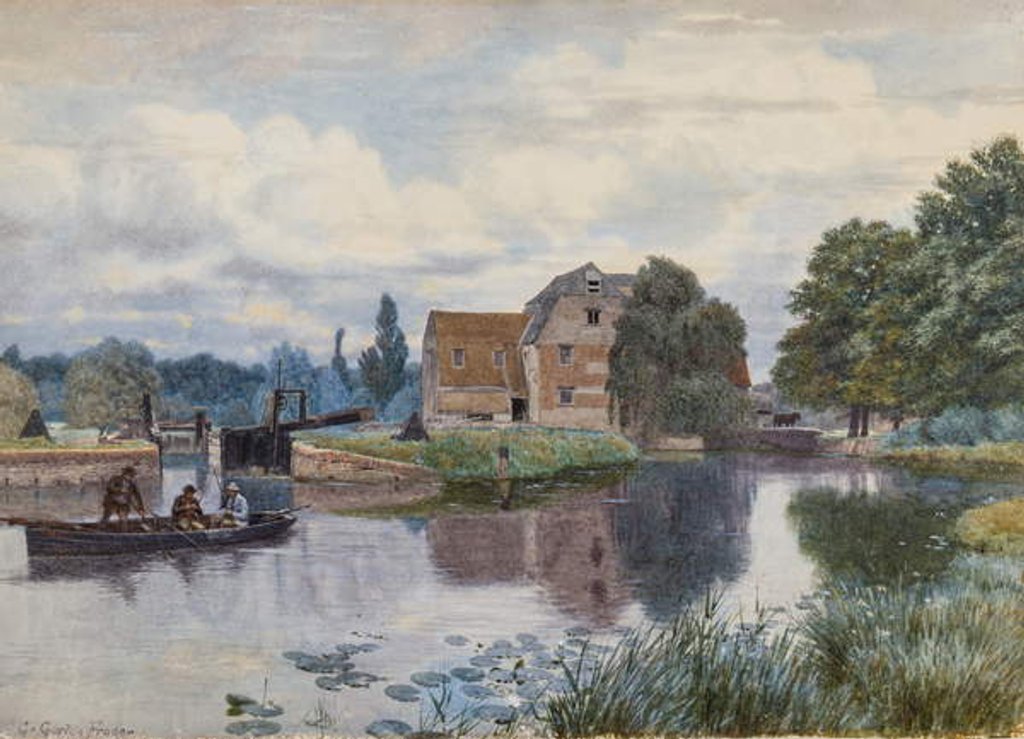 Detail of Hemingford Mill, On the Ouse, Huntingdonshire by George Gordon Fraser