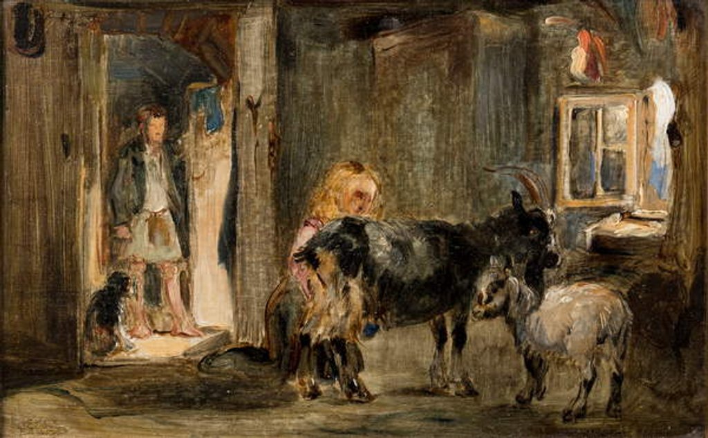 Detail of Study for 'The Goat Herd's Cottage', 1832 by William Simson
