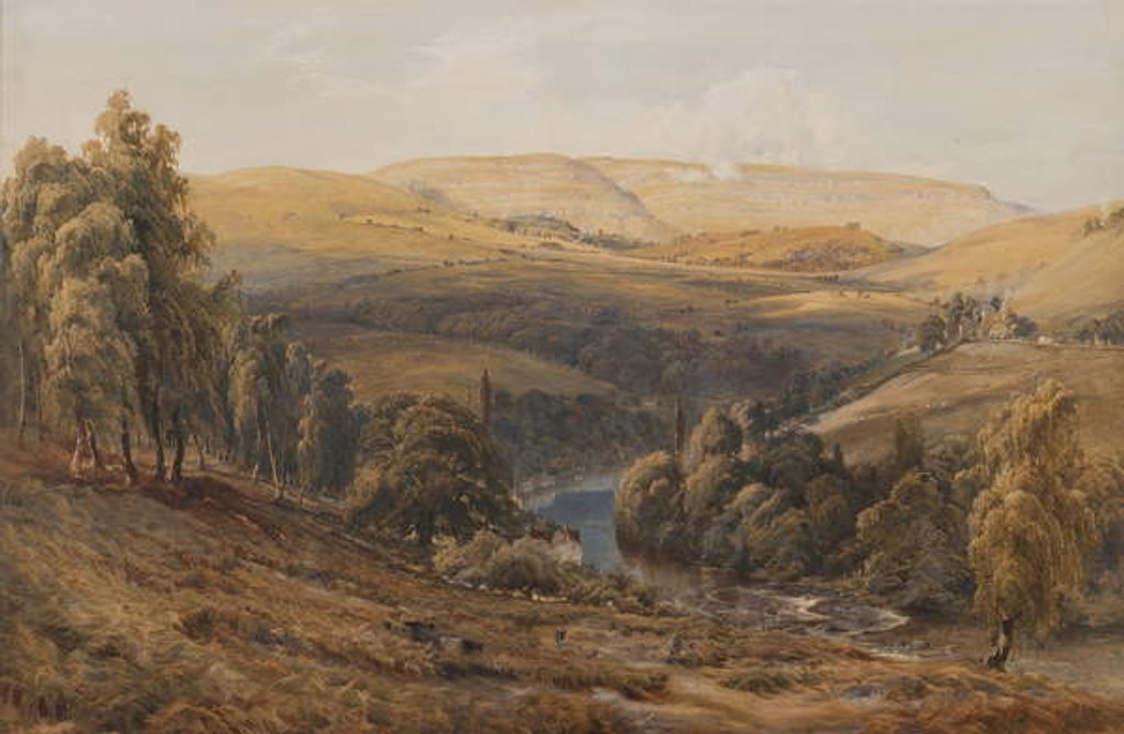 Detail of Valley of the Dee, near Llangollen by Bernard Walter Evans