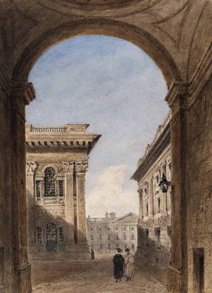 Detail of Canterbury Gate and Christ Church Quad, Oxford, 1833 by Joseph Murray Ince