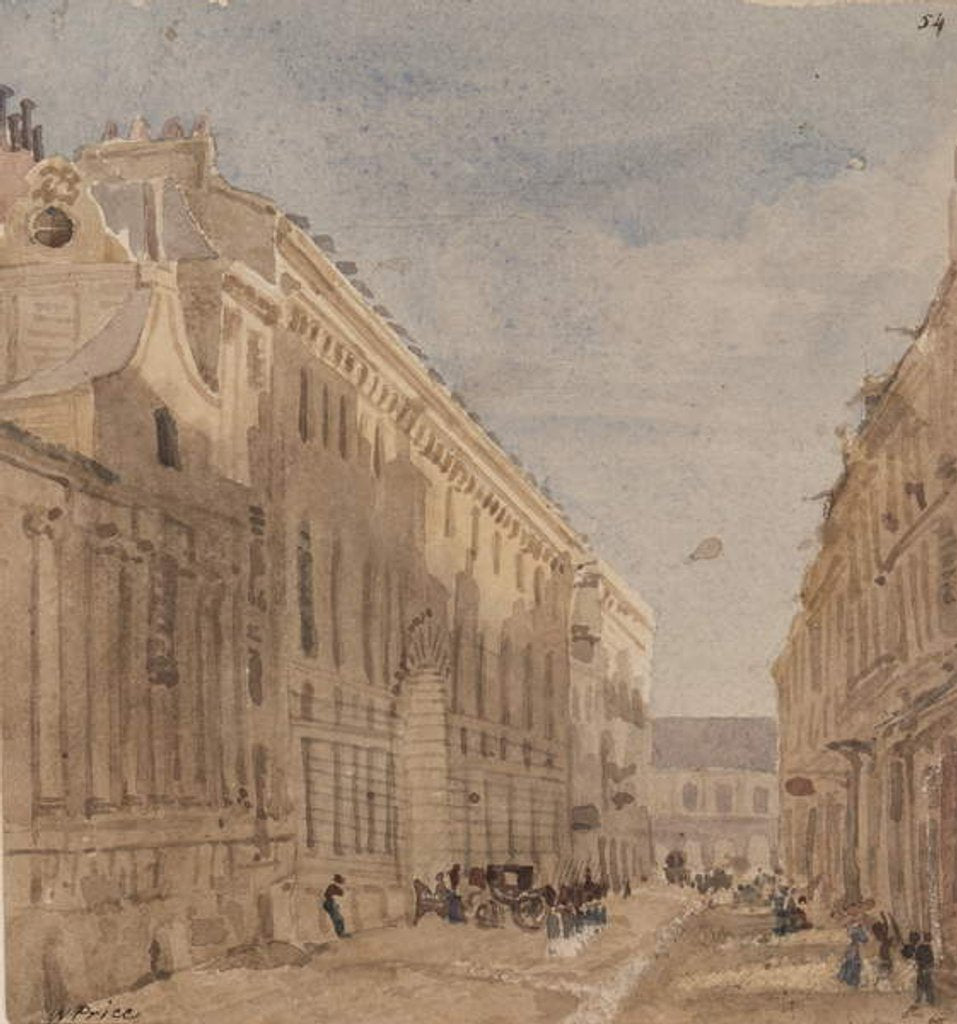 Detail of Beginning of King's Stabling, Paris, c.1828 by William Henry Lake Price