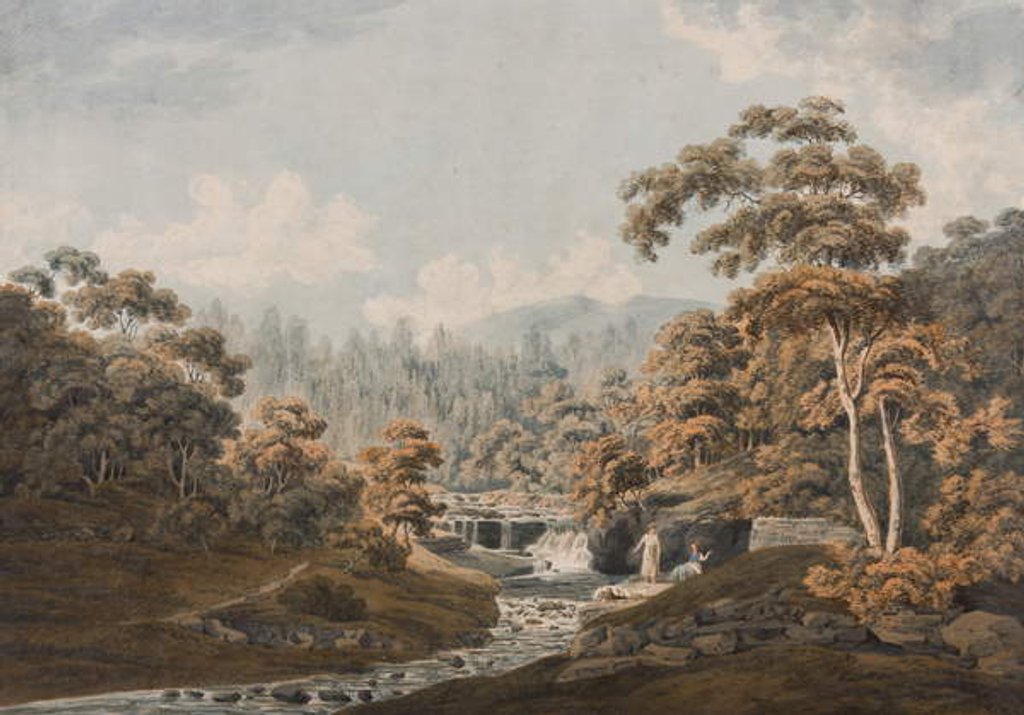 Detail of Peeblesshire: Habbies How, Peggy's Pool and Carlops Hill by James Stevenson