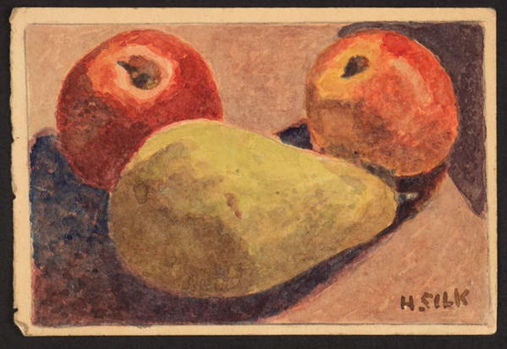 Detail of Apples and pears, c.1930 by Henry Silk