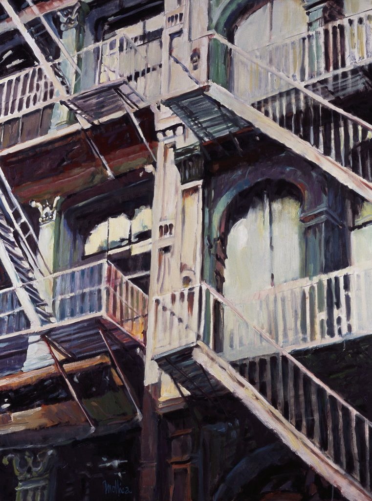Detail of Fire Escapes II by Patti Mollica