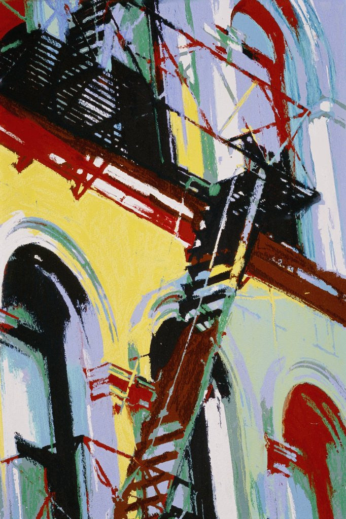 Detail of Fire Escapes VII by Patti Mollica