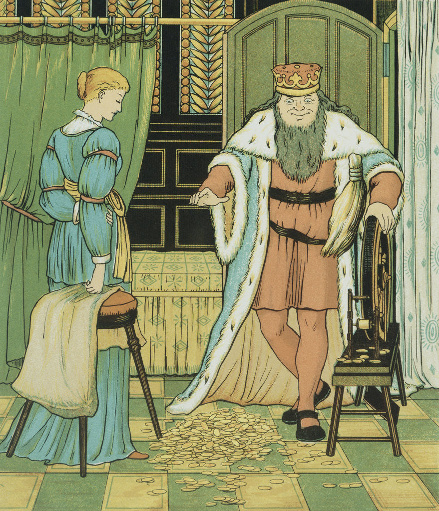 Detail of Rumpelstiltskin Book Illustration by George R. Halkett