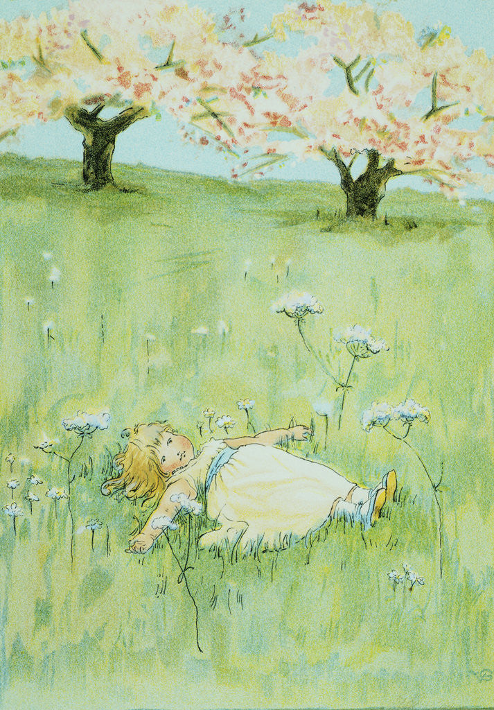 Detail of Rose-Buds Book Illustration by Virginia Gerson